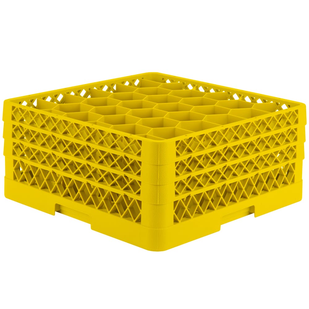 Vollrath TR12HHH Rack Max Glass Rack w/ (30) Compartments - (3) Extenders, Yellow