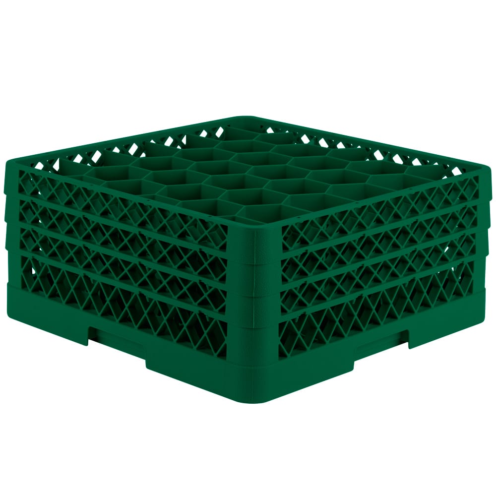 Vollrath TR12HHH Rack Max Glass Rack w/ (30) Compartments - (3) Extenders, Green
