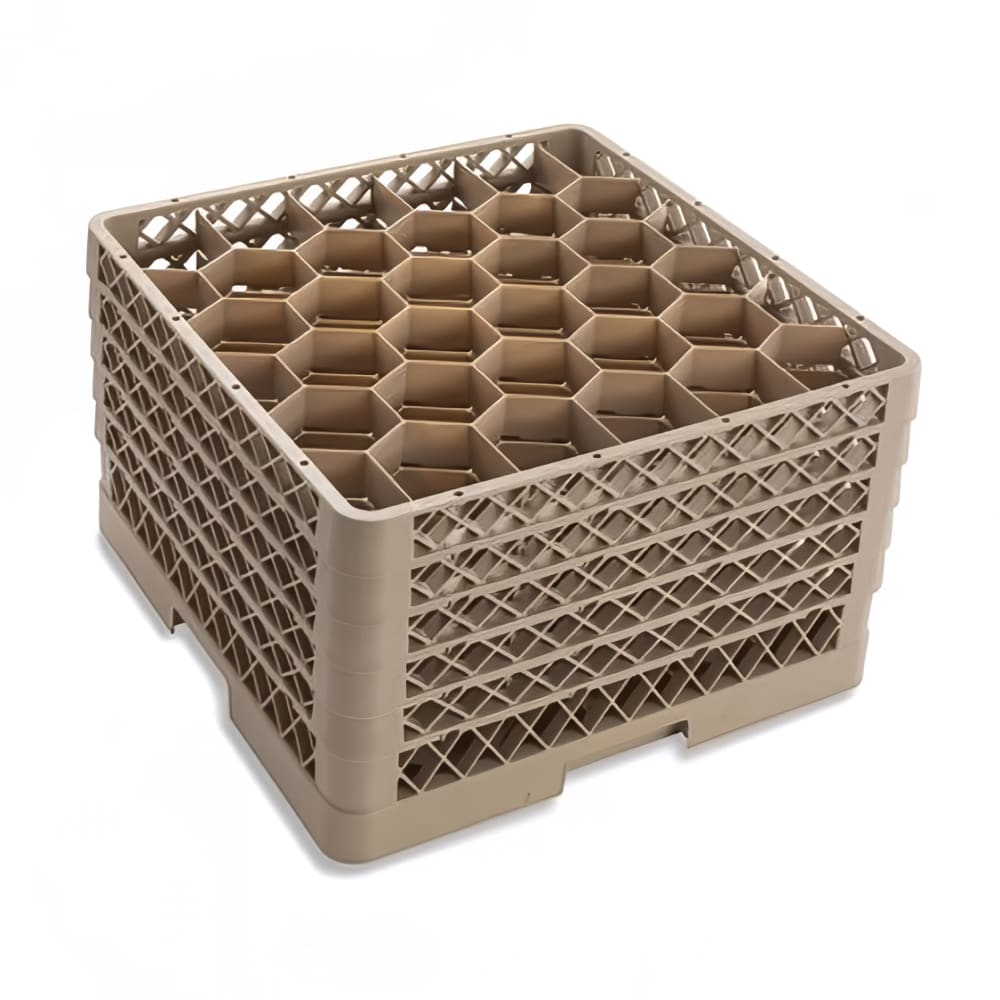 Vollrath TR12HHHHHH Traex® Rack Max Full Size Glass Rack w/ (30) Compartments - (6) Extenders, Beige