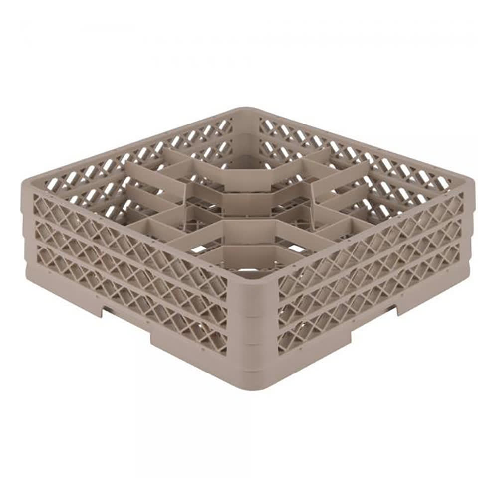 Vollrath TR13K Traex® Full Size Glass Rack w/ (5) Compartments - (1) Extender, Beige