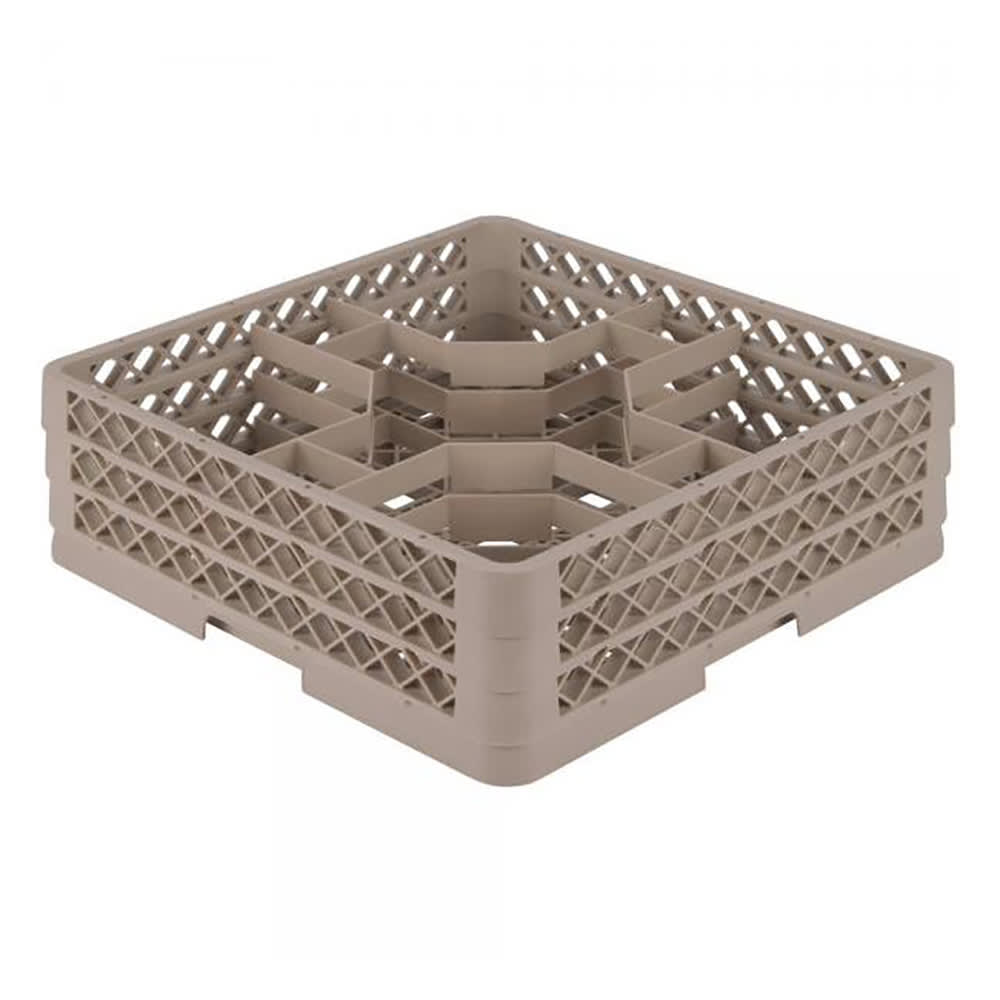 Vollrath TR13KK Traex® Full Size Glass Rack w/ (5) Compartments - (2) Extenders, Beige