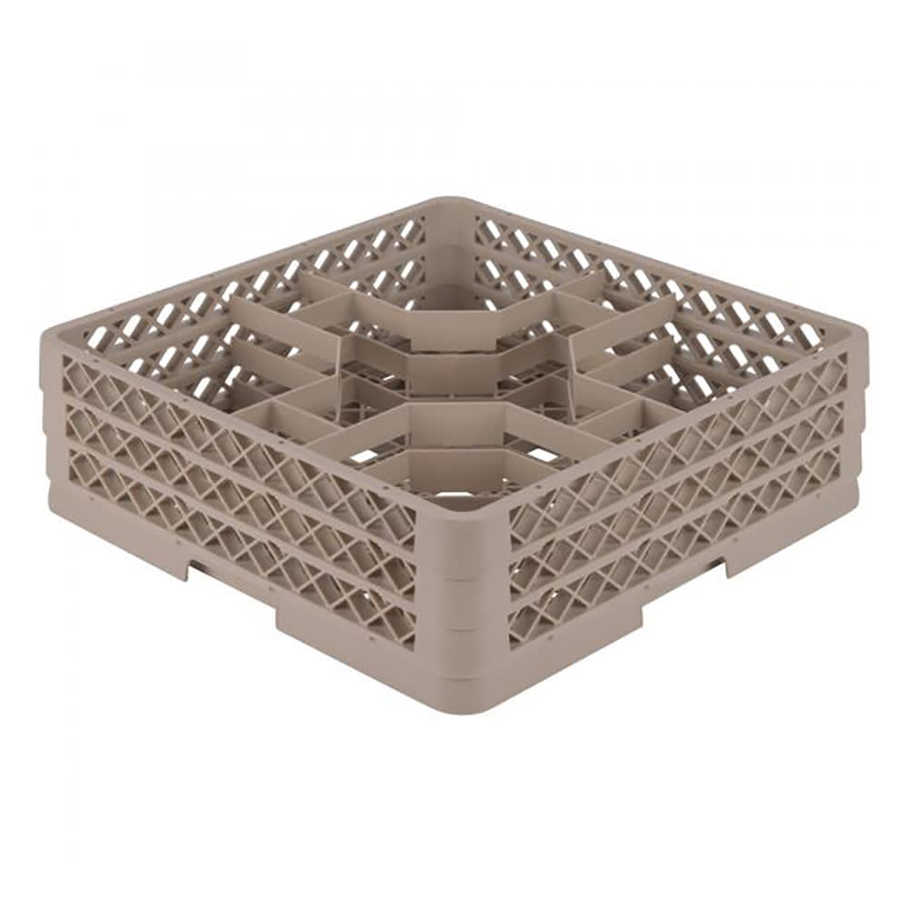 Vollrath TR13KKK Traex® Full Size Glass Rack w/ (5) Compartments - (3) Extenders, Beige