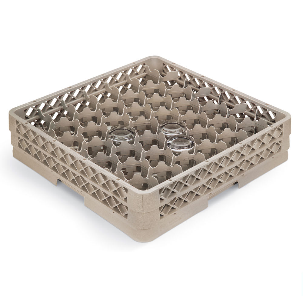 Vollrath TR13M Traex® Full Size Rack Max® Glass Rack w/ (42) Compartments - (1) Extender, Beige