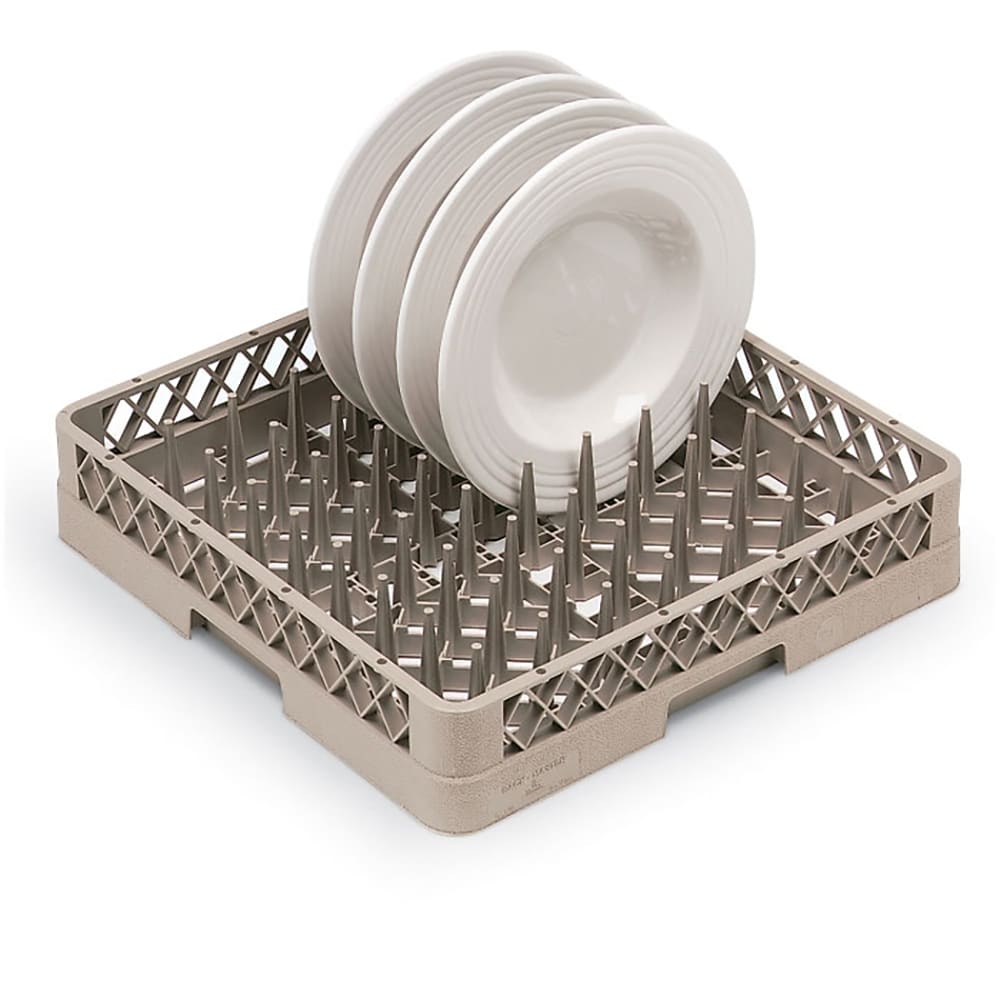 Vollrath TR14 Full-Size Dishwasher Plate/Tray Rack - Open Bottom and Side, Beige
