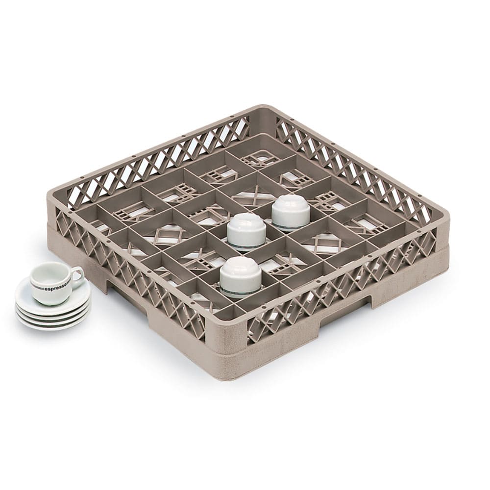 Vollrath TR16BB Traex® Glass Rack w/ (25) Compartments - (2) Extenders, Beige
