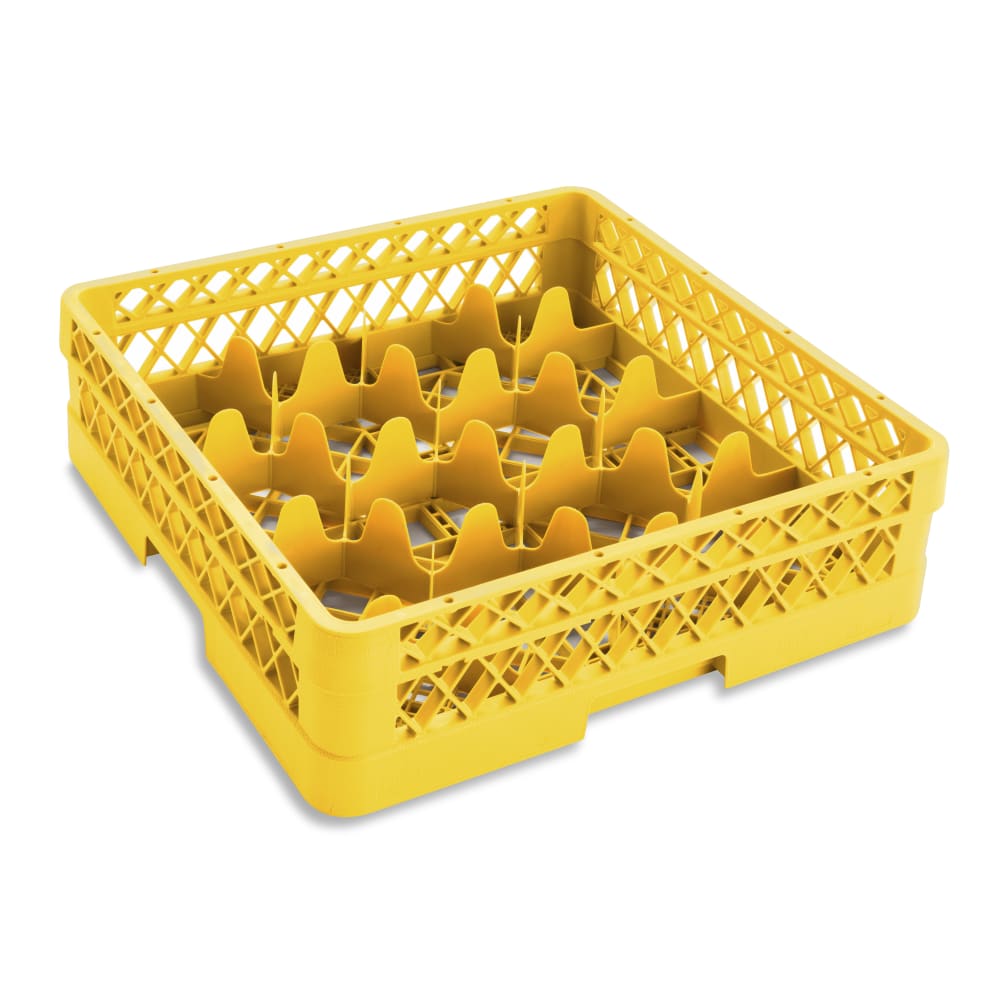 Vollrath TR18A Rack Max Glass Rack w/ (12) Compartments - (1) Extender, Yellow