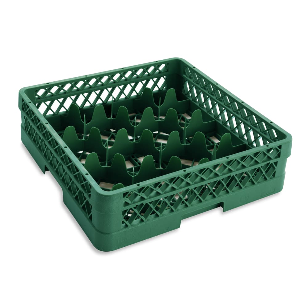 Vollrath TR18A Rack Max Glass Rack w/ (12) Compartments - (1) Extender, Green