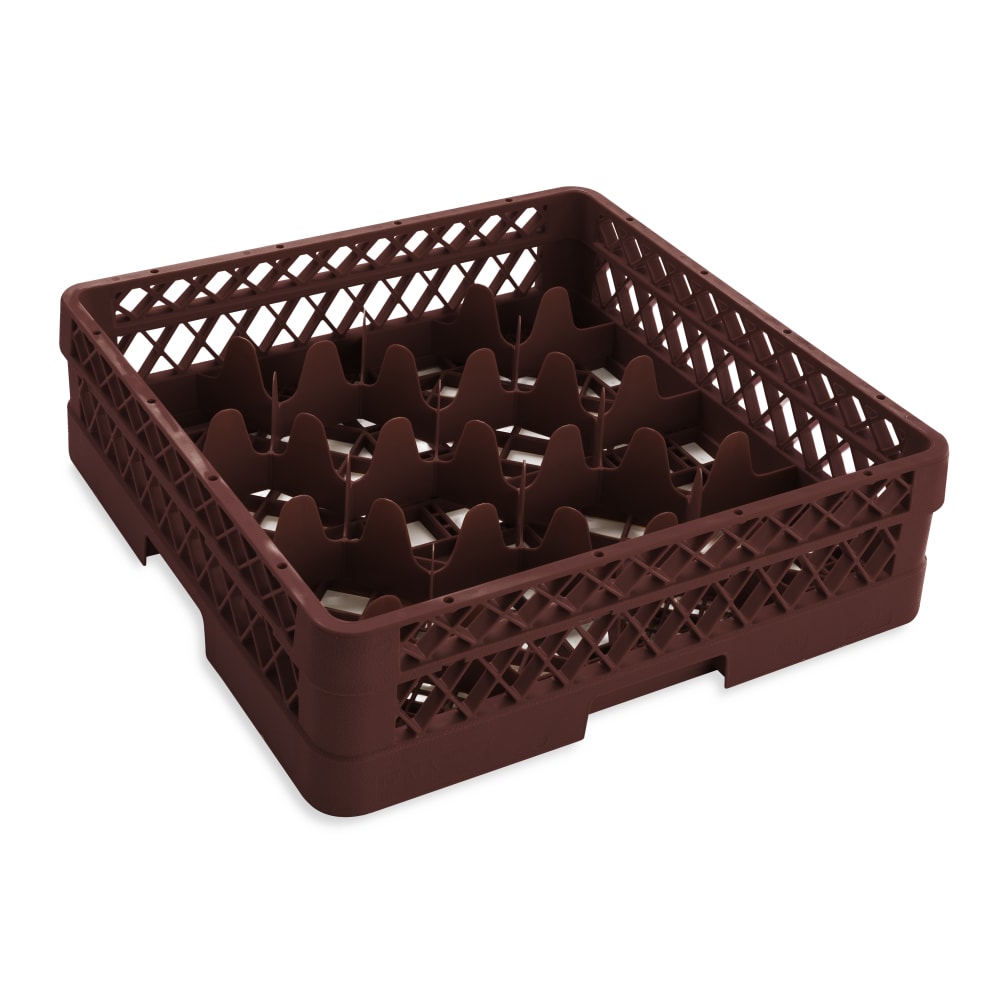 Vollrath TR18A Rack Max Glass Rack w/ (12) Compartments - (1) Extender, Burgundy