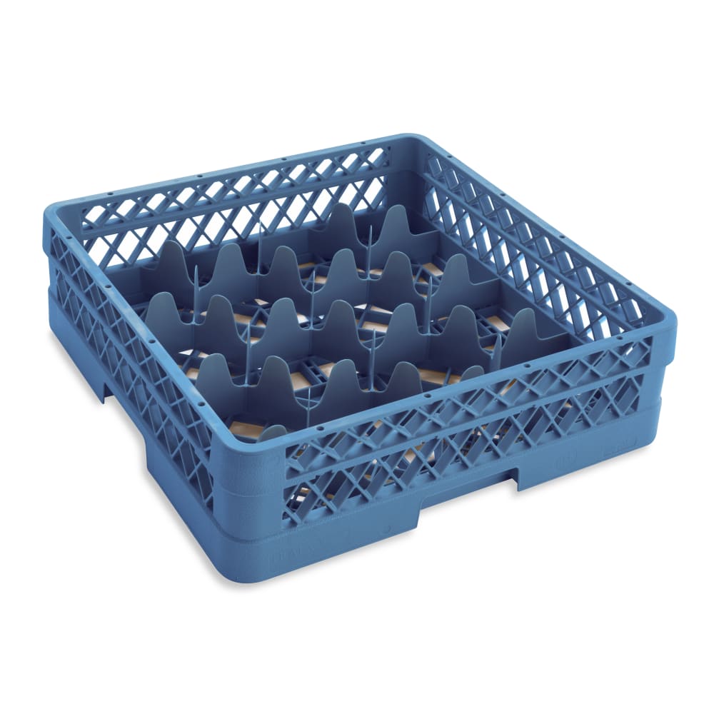 Vollrath TR18A Rack Max Glass Rack w/ (12) Compartments - (1) Extender, Royal Blue
