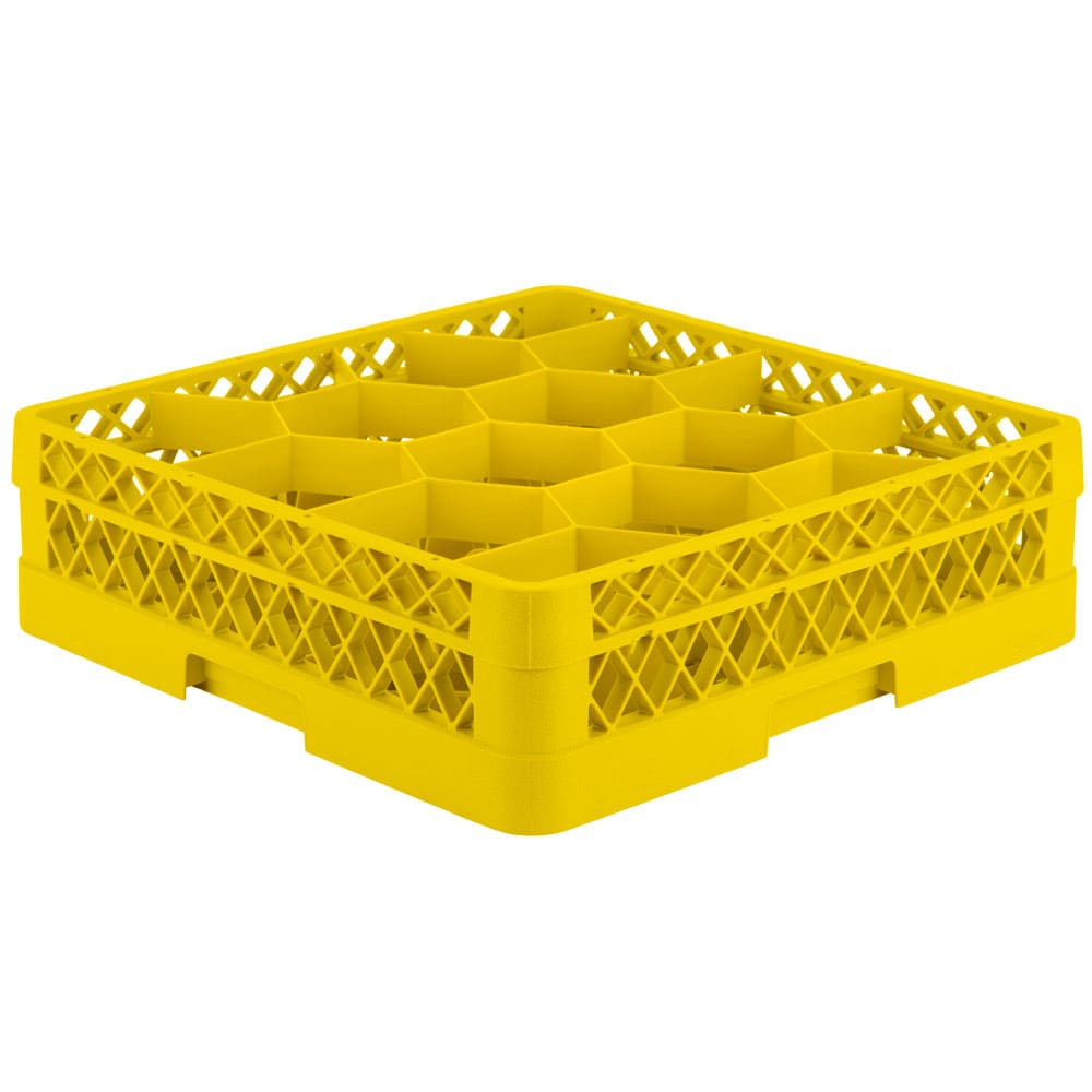 Vollrath TR18J Rack Max Glass Rack w/ (12) Compartments - (1) Extenders, Yellow