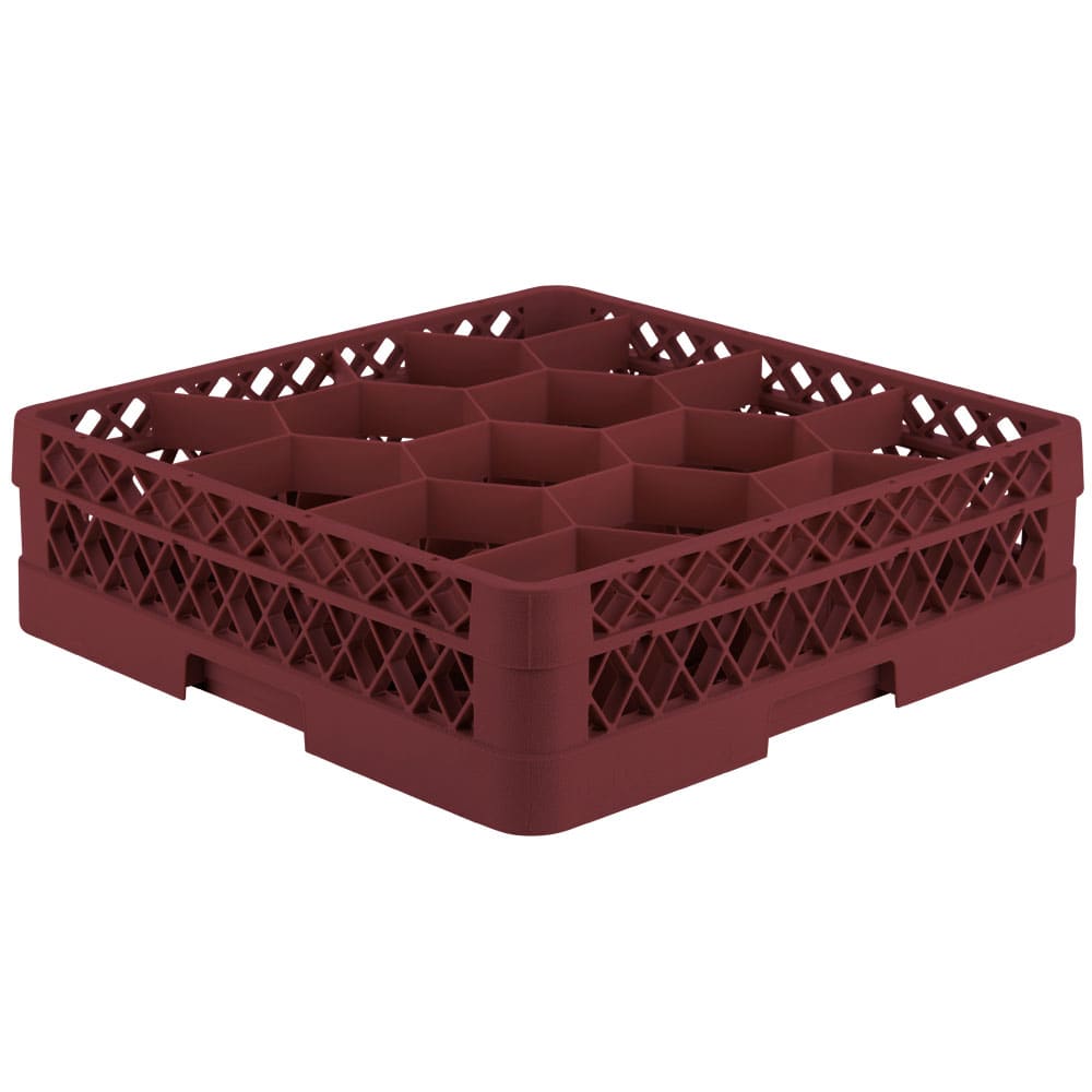 Vollrath TR18J Rack Max Glass Rack w/ (12) Compartments - (1) Extenders, Burgundy