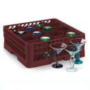 Vollrath TR18JJ Rack Max Glass Rack w/ (12) Compartments - (2) Extenders, Burgundy thumbnail 4
