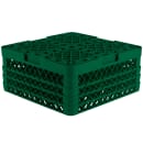 Vollrath TR18JJJ Rack Max Glass Rack w/ (12) Compartments - (3) Extenders, Green thumbnail 4