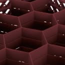 Vollrath TR18JJJ Rack Max Glass Rack w/ (12) Compartments - (3) Extenders, Burgundy thumbnail 4