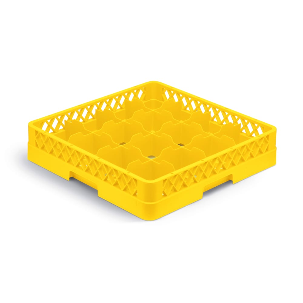 Vollrath TR4A Rack-Master Glass Rack w/ (16) Compartments - (1) Extender, Yellow