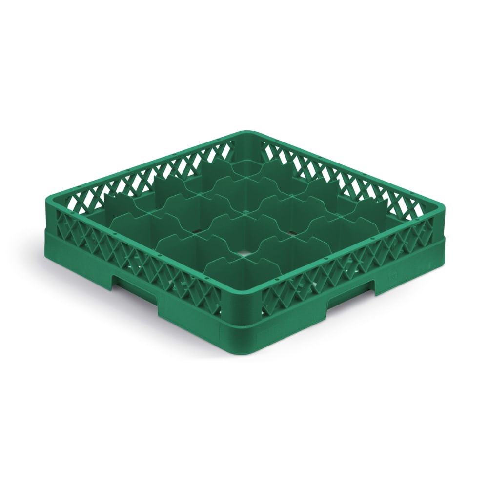 Vollrath TR4A Rack-Master Glass Rack w/ (16) Compartments - (1) Extender, Green