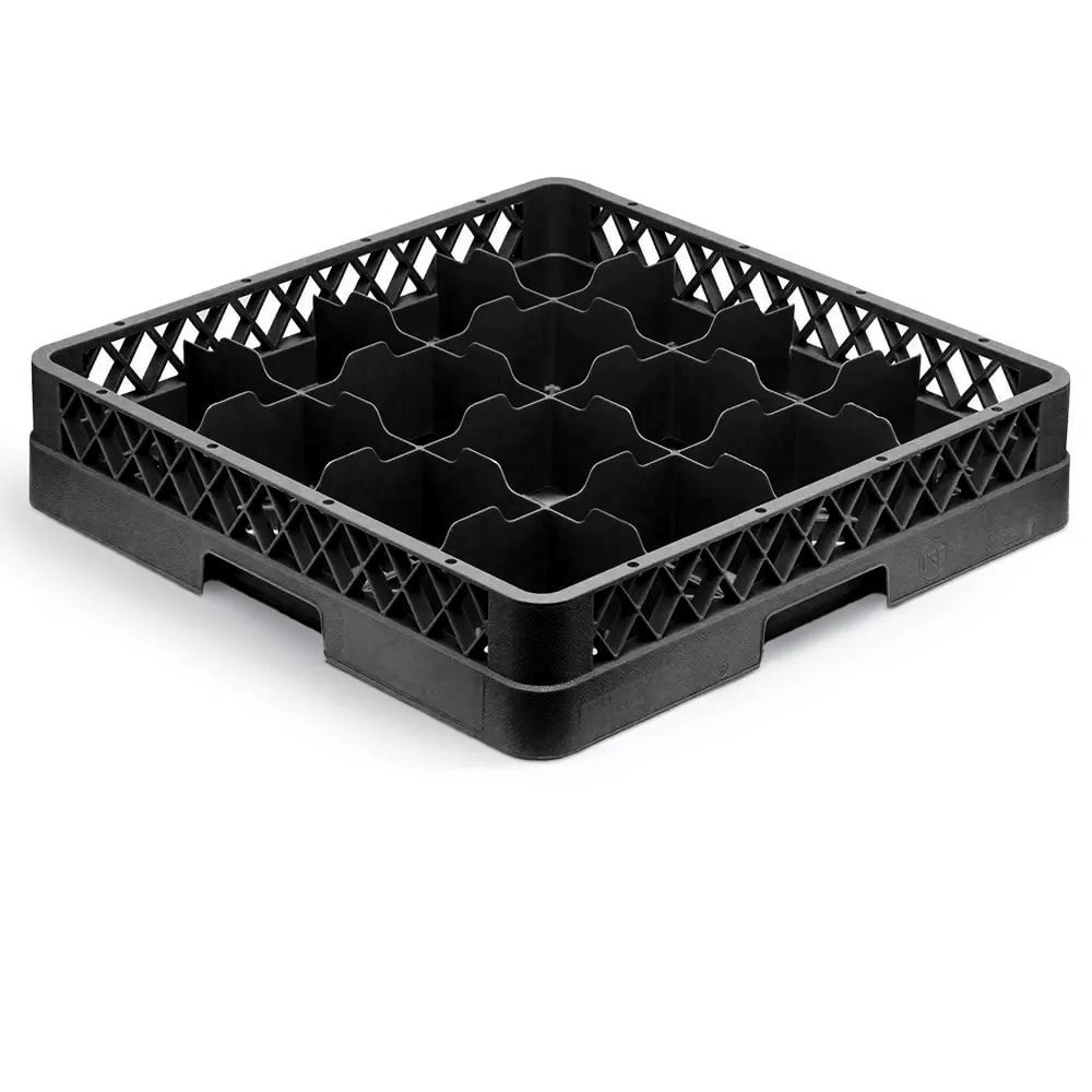 Vollrath TR4DD Rack-Master Glass Rack w/ (16) Compartments - (2) Extenders, Black