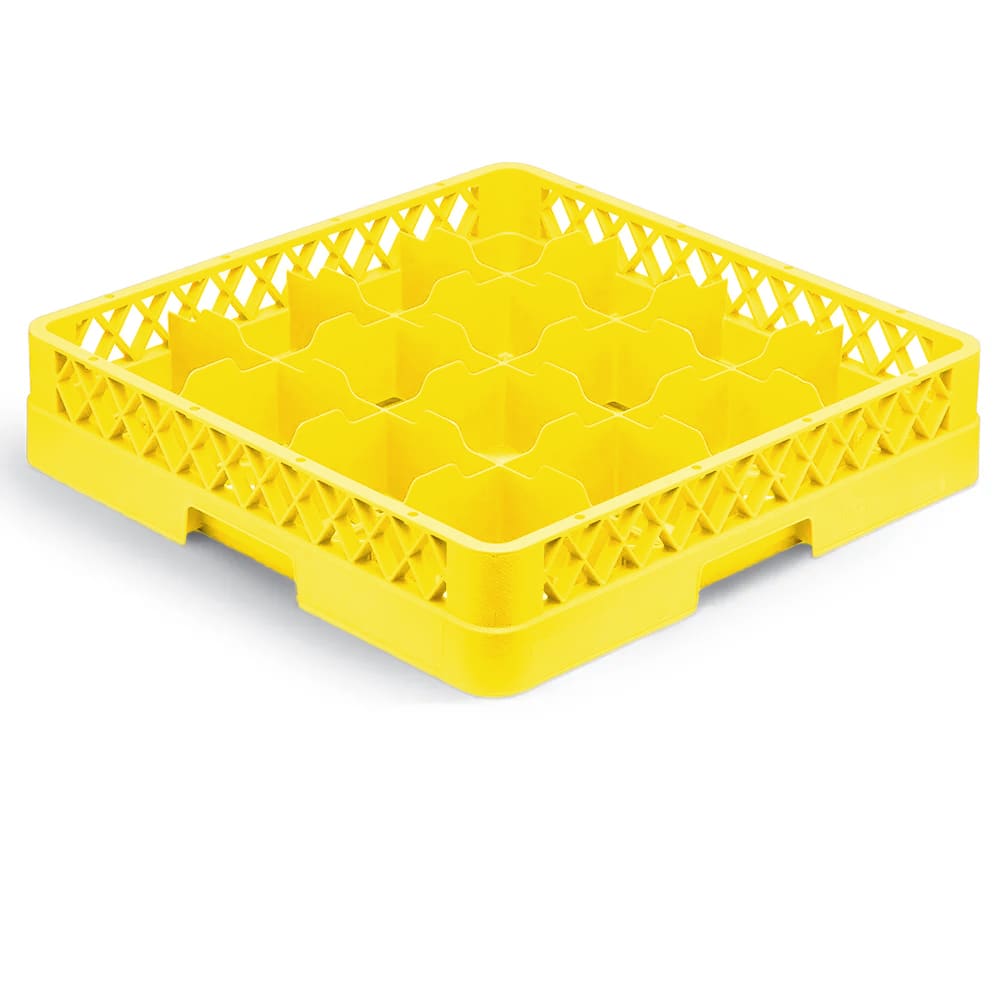 Vollrath TR4DD Rack-Master Glass Rack w/ (16) Compartments - (2) Extenders, Yellow