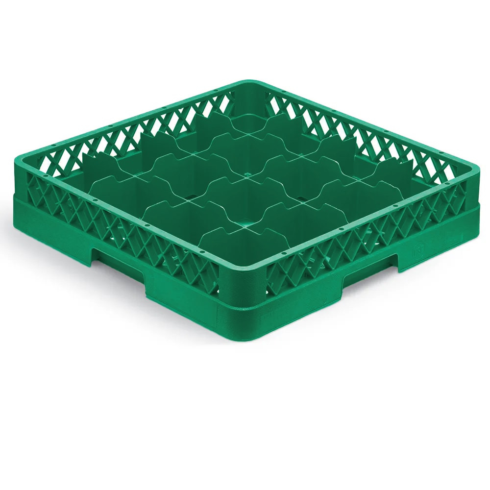 Vollrath TR4DD Rack-Master Glass Rack w/ (16) Compartments - (2) Extenders, Green
