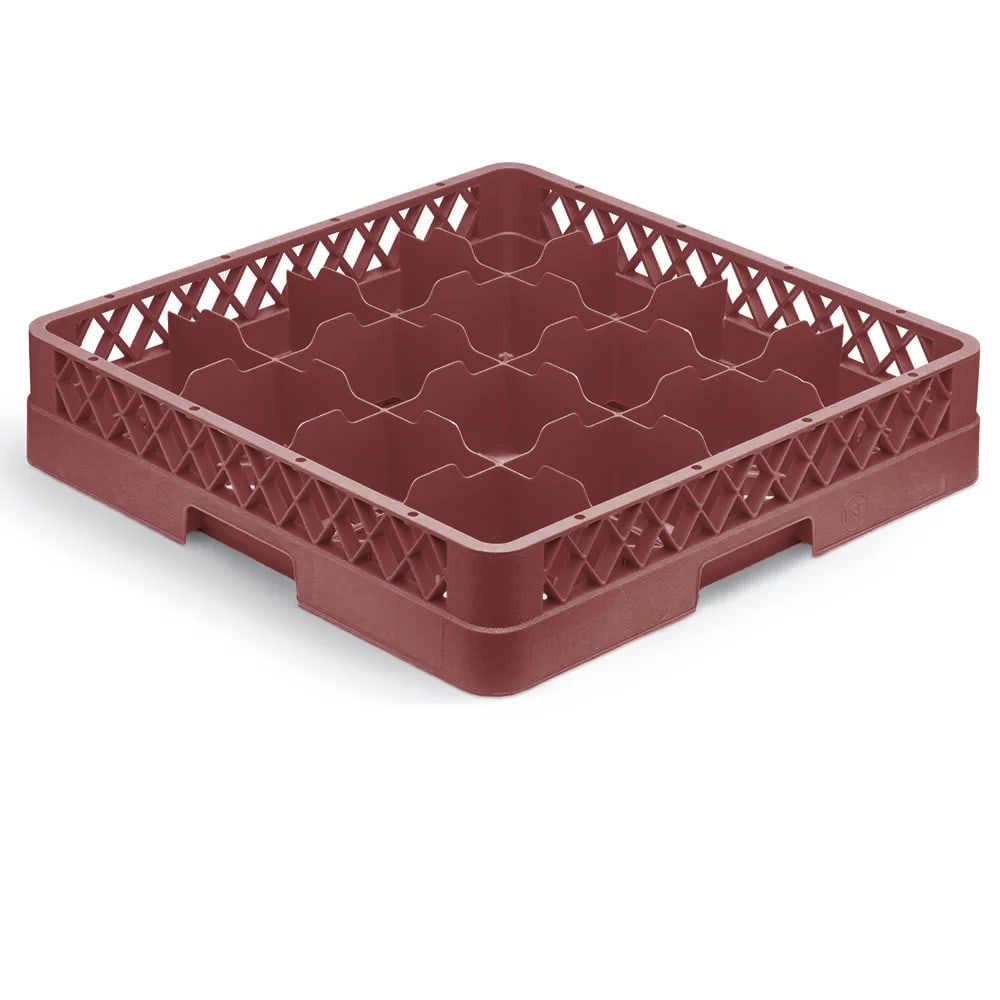 Vollrath TR4DD Rack-Master Glass Rack w/ (16) Compartments - (2) Extenders, Burgundy