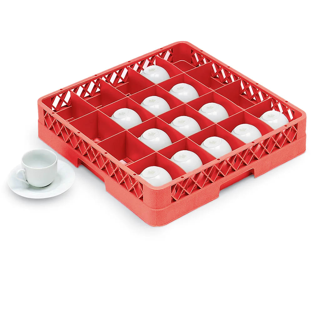 Vollrath TR-5-02 Rack-Master Glass Rack w/ (20) Compartments - Red