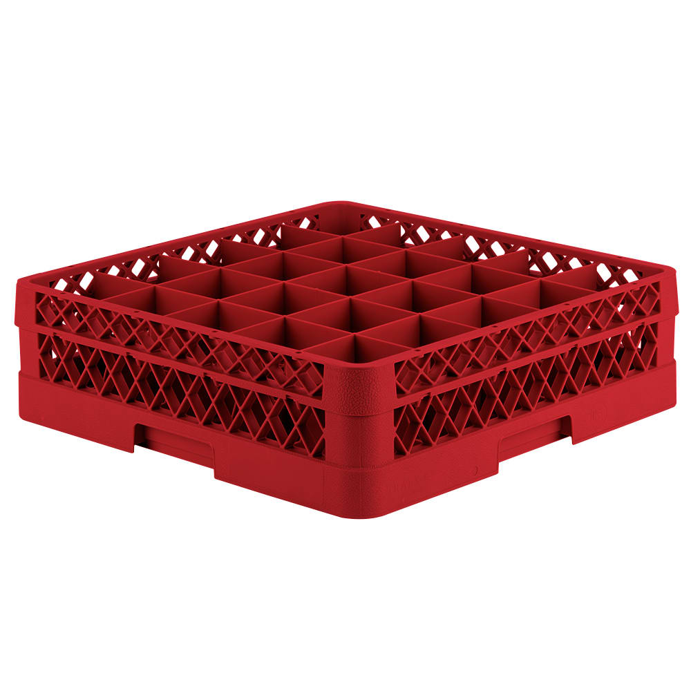 Vollrath TR6B Rack-Master Glass Rack w/ (25) Compartments - (1) Extender, Red