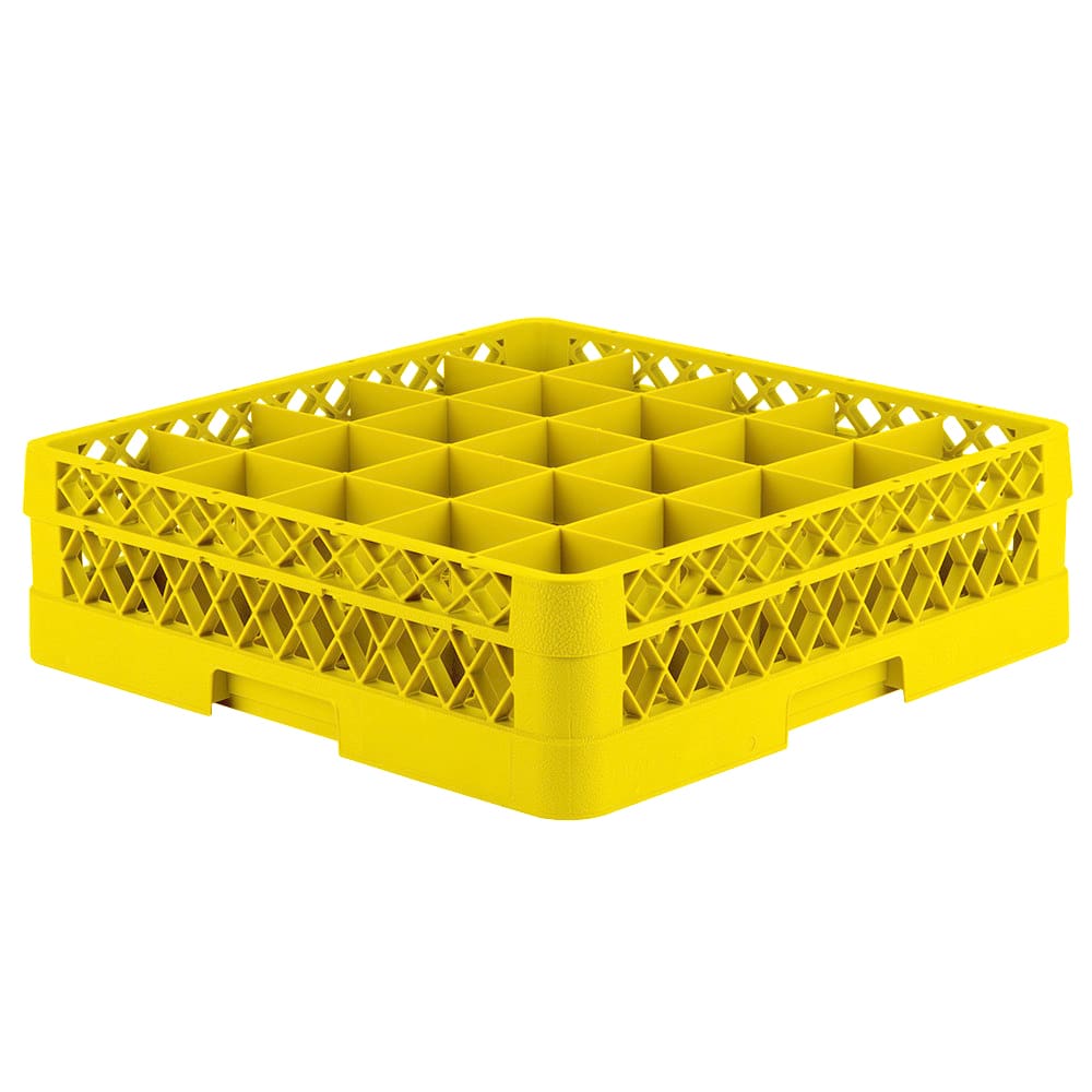 Vollrath TR6B Rack-Master Glass Rack w/ (25) Compartments - (1) Extender, Yellow