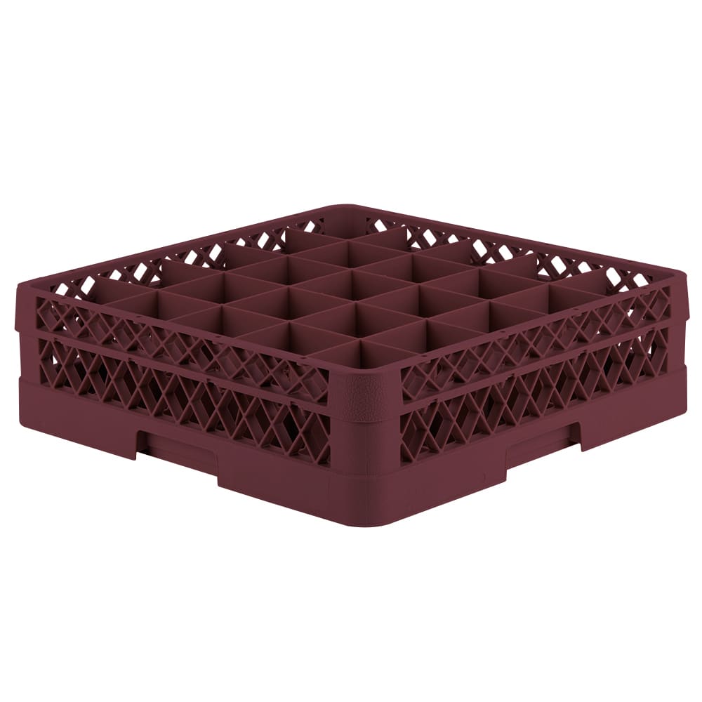 Vollrath TR6B Rack-Master Glass Rack w/ (25) Compartments - (1) Extender, Burgundy