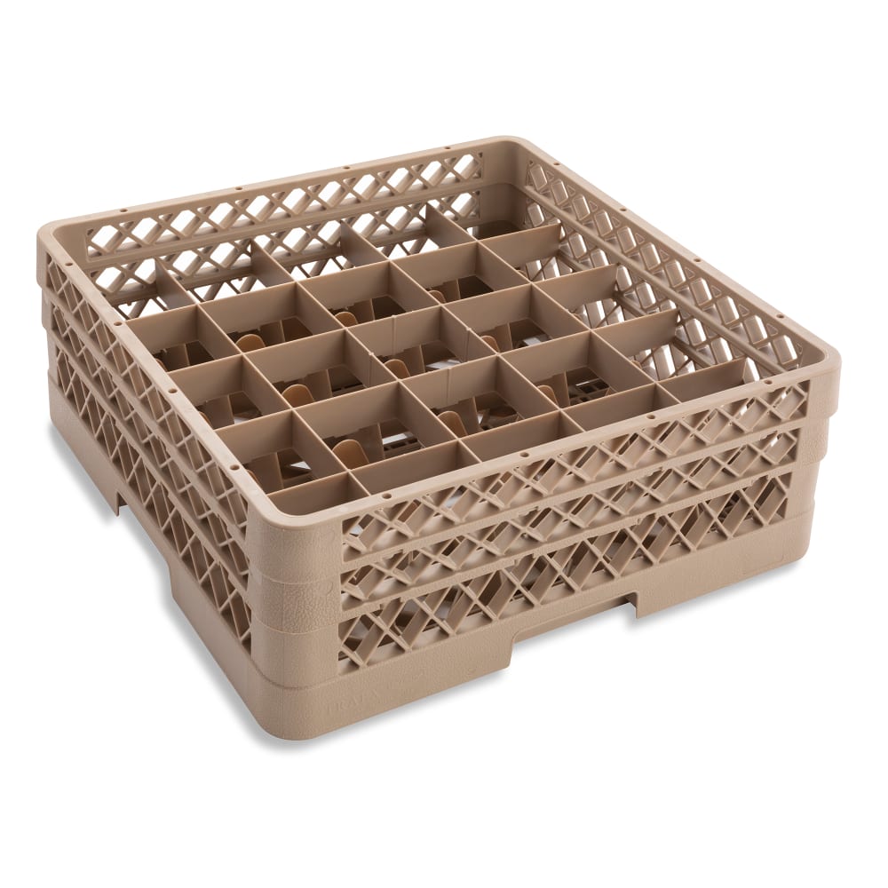 Vollrath TR6BA Traex® Glass Rack w/ (25) Compartments - (2) Extenders, Beige