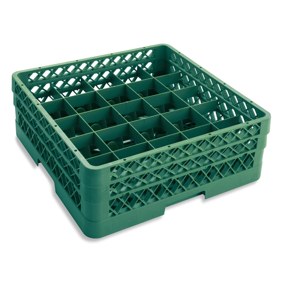 Vollrath TR6BA Rack-Master Glass Rack w/ (25) Compartments - (2) Extenders, Green