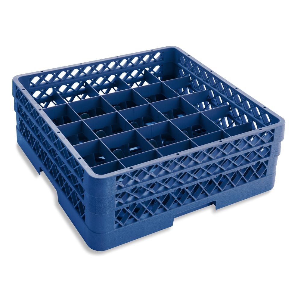 Vollrath TR6BA Rack-Master Glass Rack w/ (25) Compartments - (2) Extenders, Royal Blue