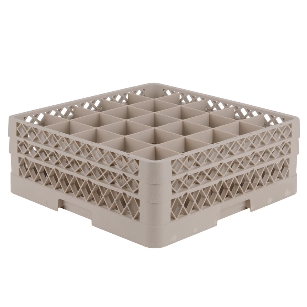 Vollrath TR6BB Traex® Glass Rack w/ (25) Compartments - (2) Extenders, Beige