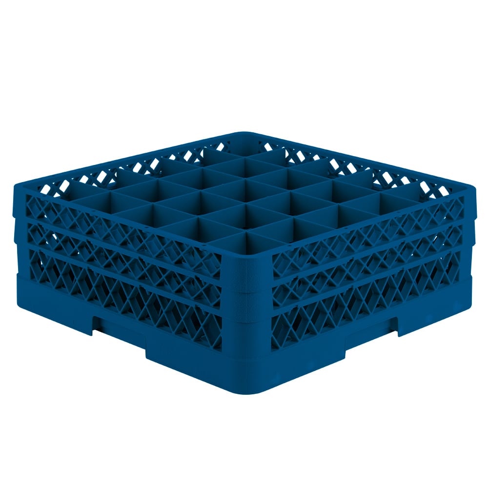 Vollrath TR6BB Rack-Master Glass Rack w/ (25) Compartments - (2) Extenders, Royal Blue
