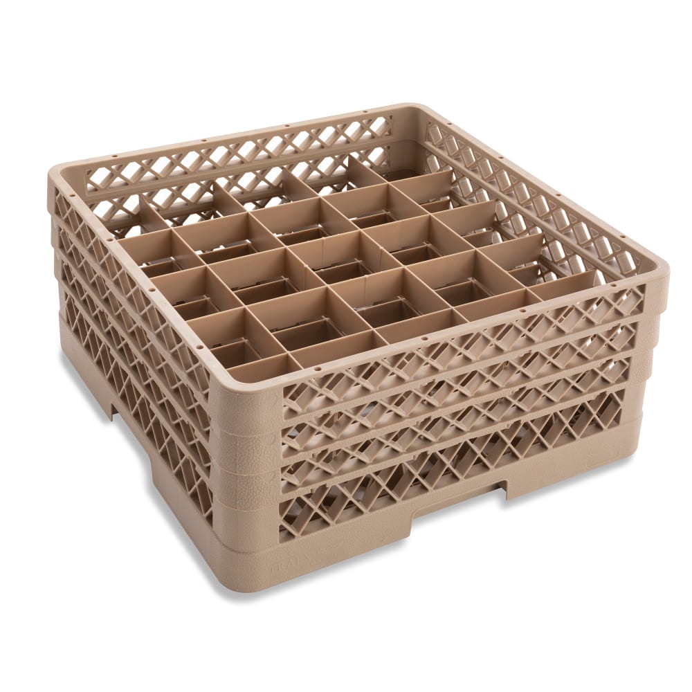 Vollrath TR6BBA Traex® Glass Rack w/ (25) Compartments - (3) Extenders, Beige
