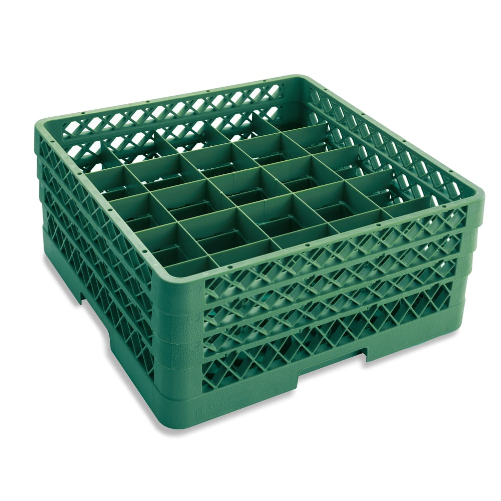 Vollrath TR6BBA Rack-Master Glass Rack w/ (25) Compartments - (3) Extenders, Green