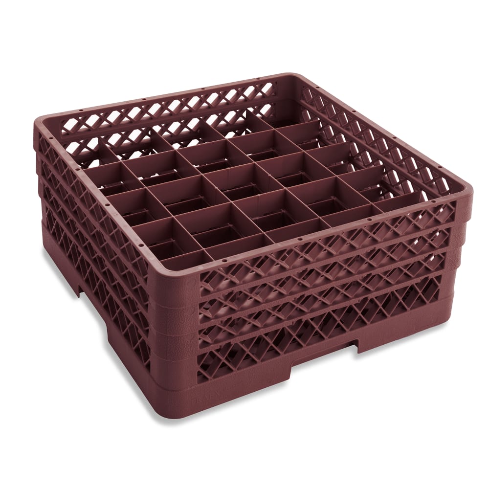 Vollrath TR6BBA Rack-Master Glass Rack w/ (25) Compartments - (3) Extenders, Burgundy