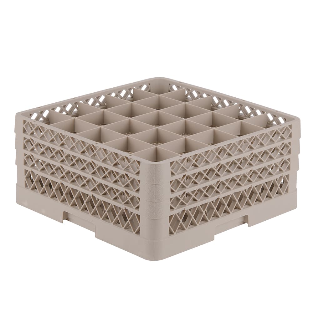 Vollrath TR6BBB Traex® Glass Rack w/ (25) Compartments - (3) Extenders, Beige