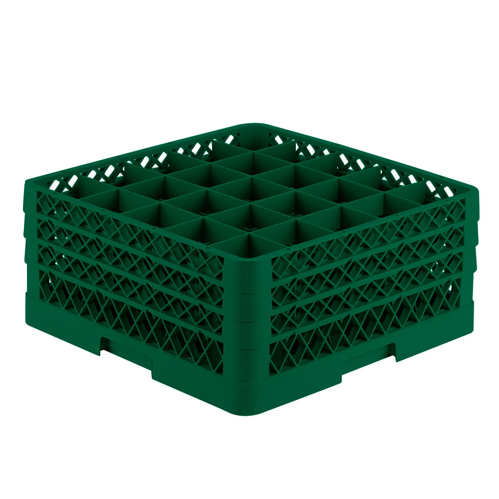 Vollrath TR6BBB Rack-Master Glass Rack w/ (25) Compartments - (3) Extenders, Green