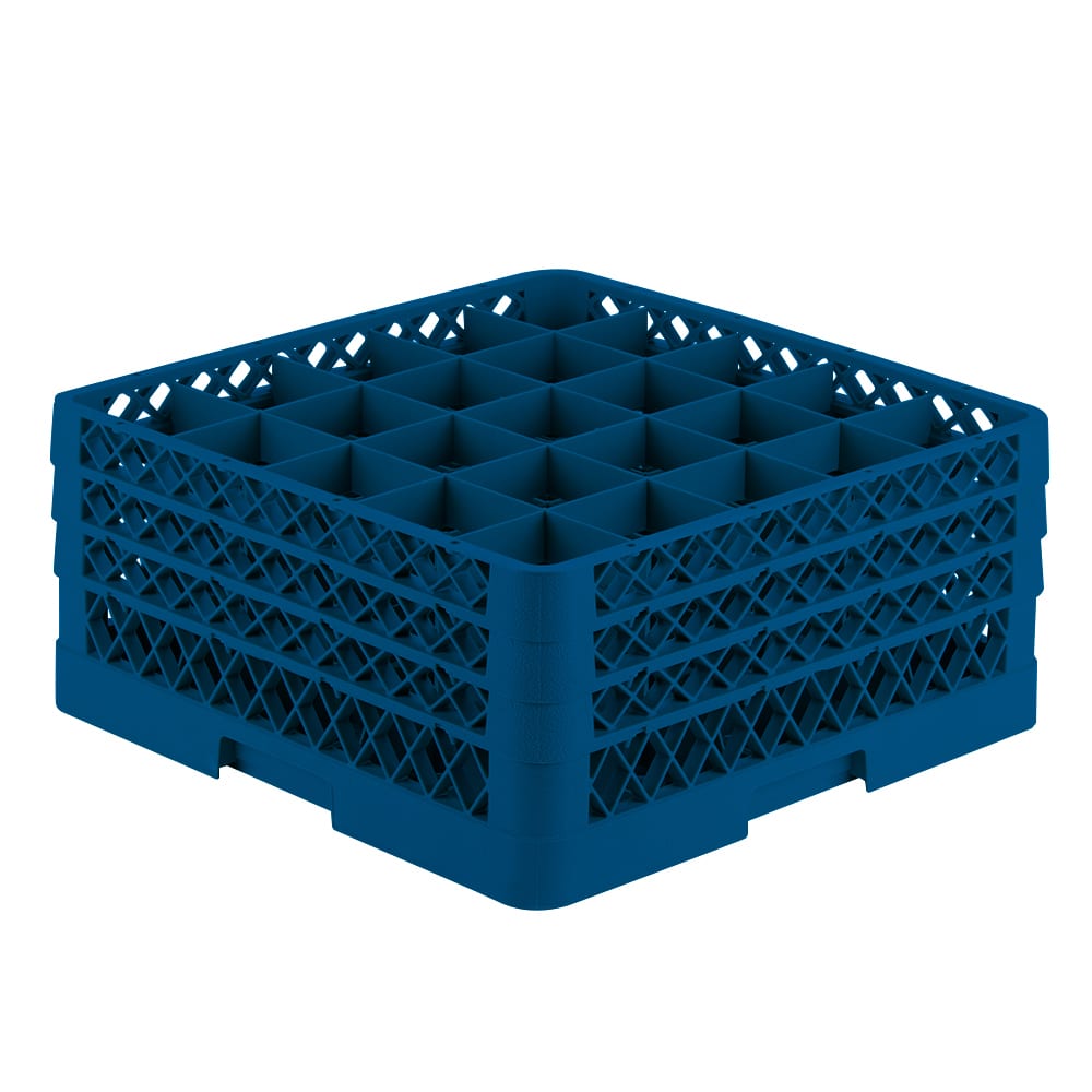 Vollrath TR6BBB Rack-Master Glass Rack w/ (25) Compartments - (3) Extenders, Royal Blue