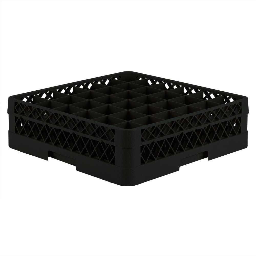 Vollrath TR7C Rack-Master Glass Rack w/ (36) Compartments - (1) Extender, Black
