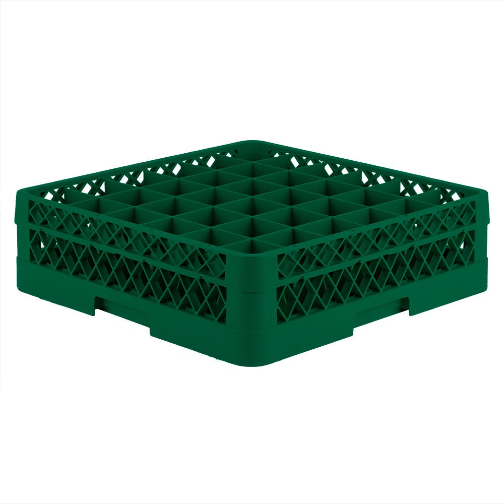 Vollrath TR7C Rack-Master Glass Rack w/ (36) Compartments - (1) Extender, Green