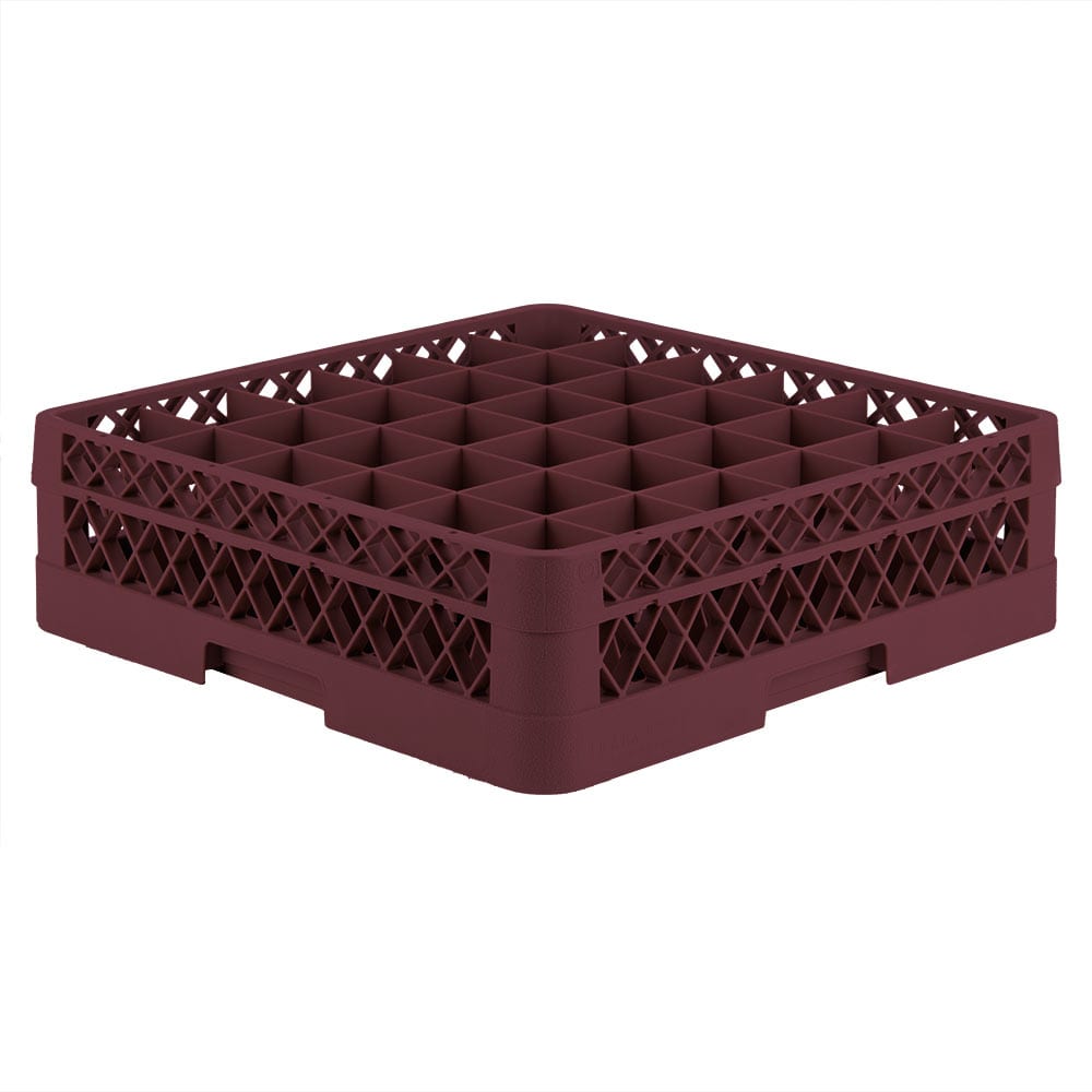 Vollrath TR7C Rack-Master Glass Rack w/ (36) Compartments - (1) Extender, Burgundy