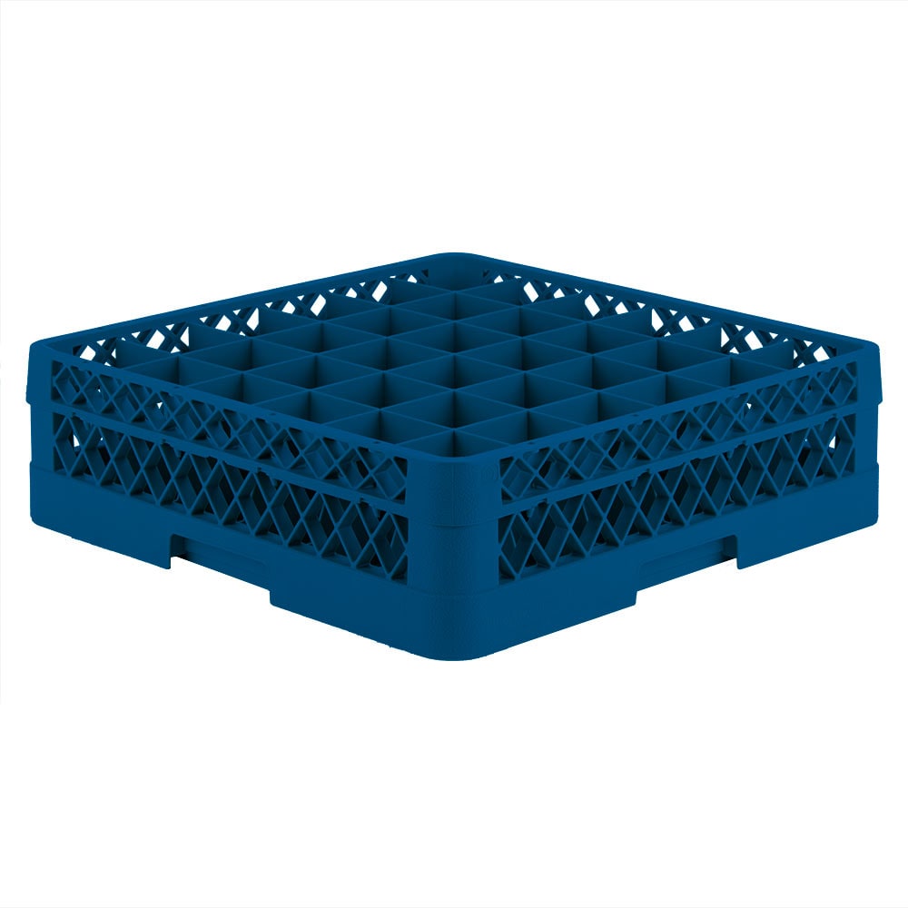 Vollrath TR7C Rack-Master Glass Rack w/ (36) Compartments - (1) Extender, Royal Blue