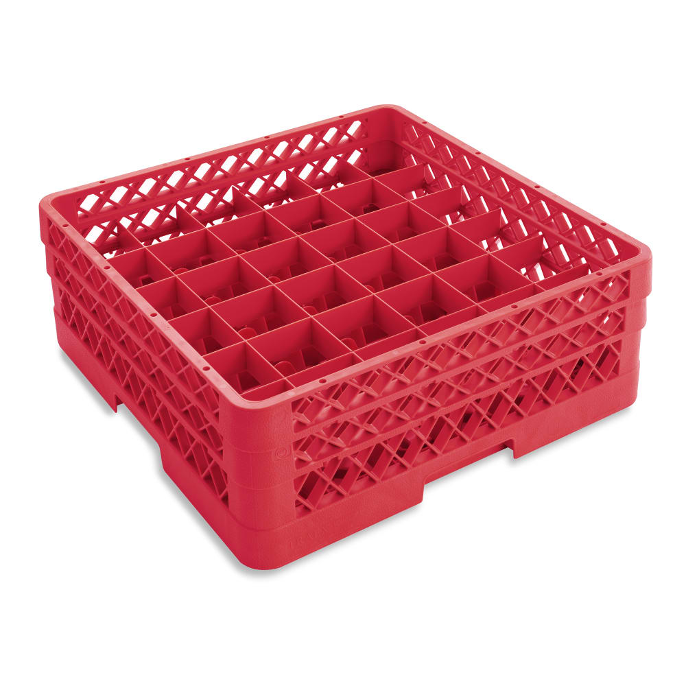 Vollrath TR7CA Rack-Master Glass Rack w/ (36) Compartments - (2) Extenders, Red