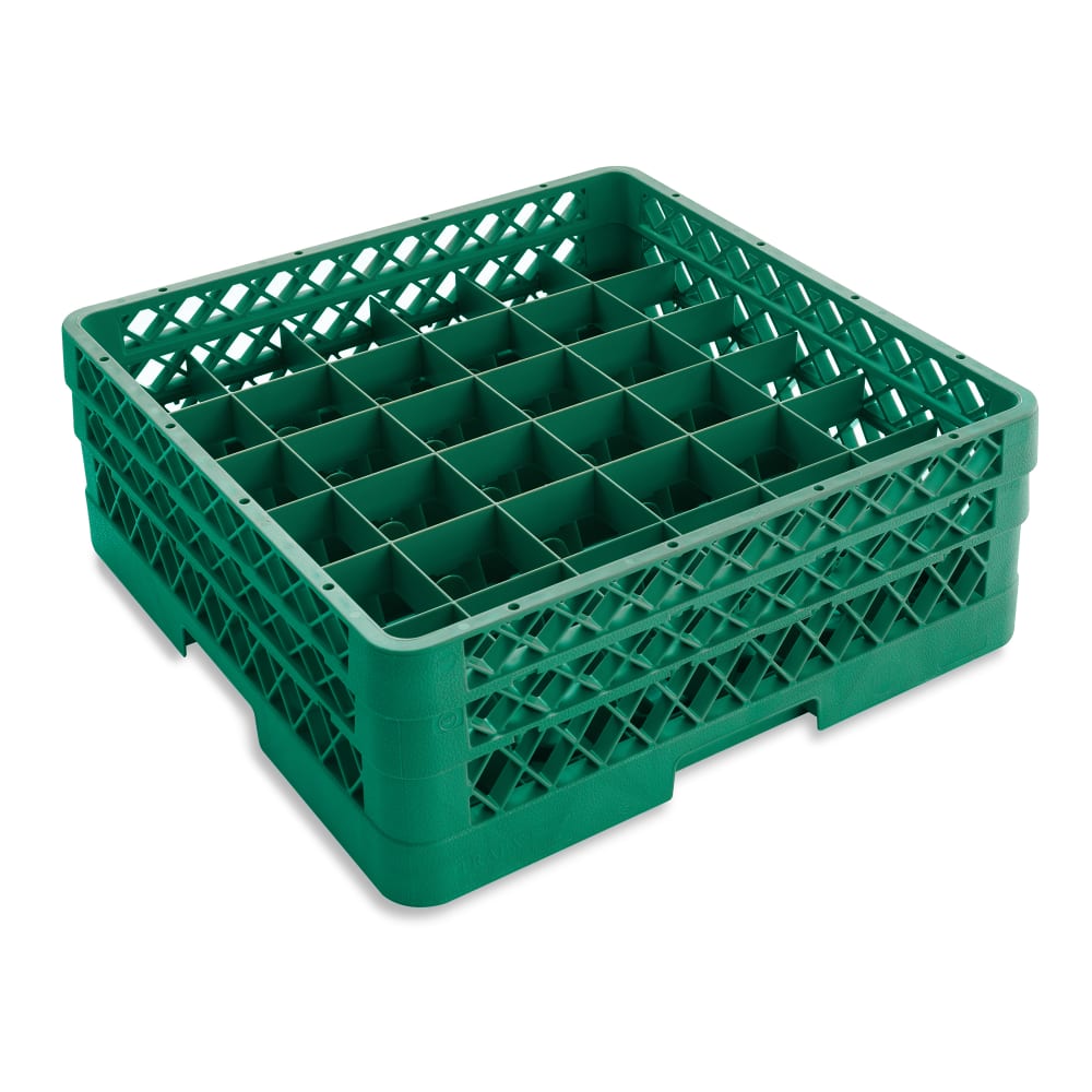 Vollrath TR7CA Rack-Master Glass Rack w/ (36) Compartments - (2) Extenders, Green