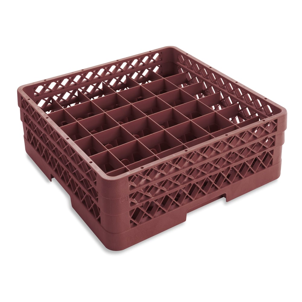 Vollrath TR7CA Rack-Master Glass Rack w/ (36) Compartments - (2) Extenders, Burgundy