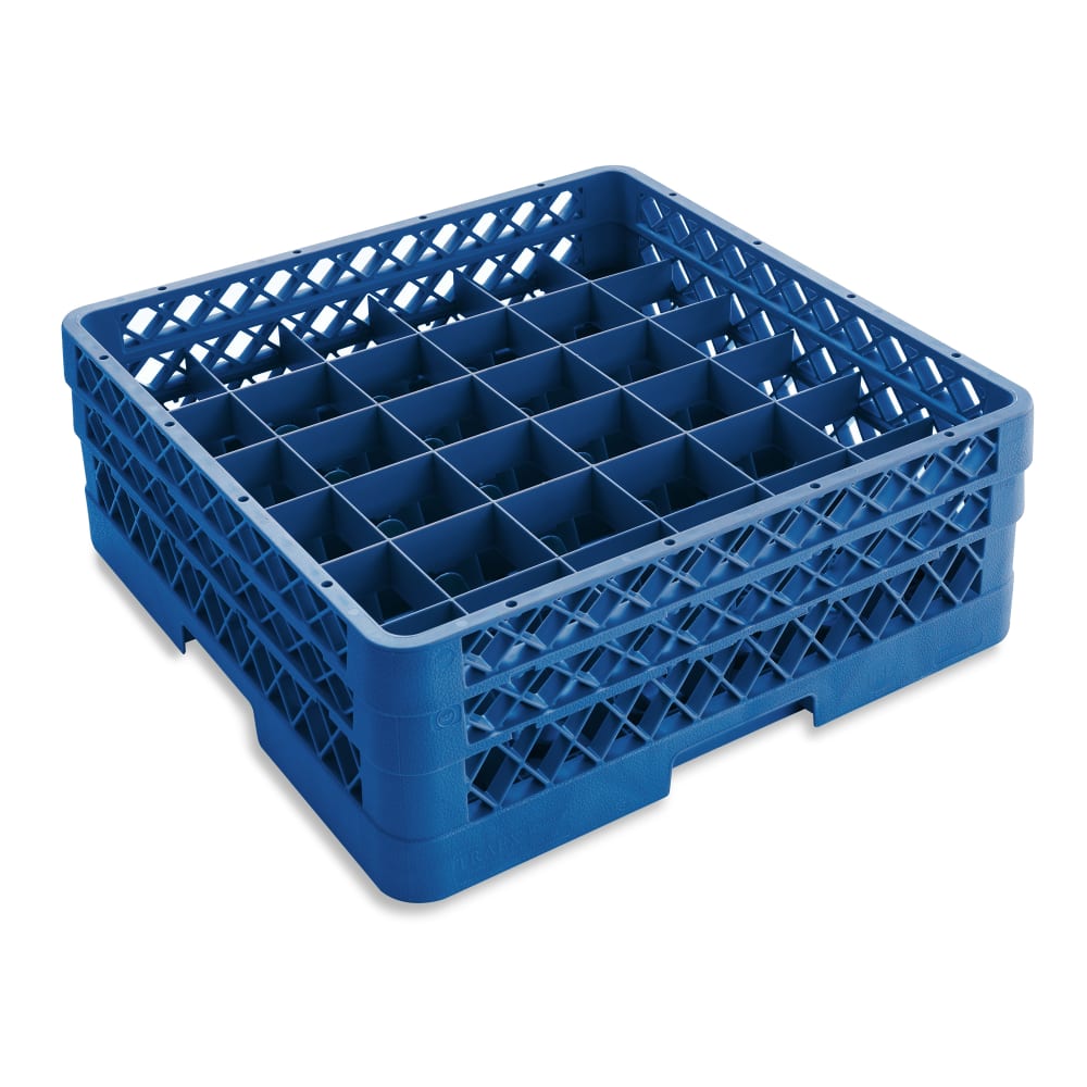 Vollrath TR7CA Rack-Master Glass Rack w/ (36) Compartments - (2) Extenders, Royal Blue