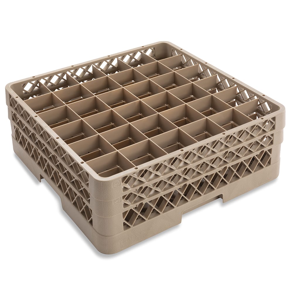 Vollrath TR7CC Traex® Glass Rack w/ (36) Compartments - (2) Extenders, Beige