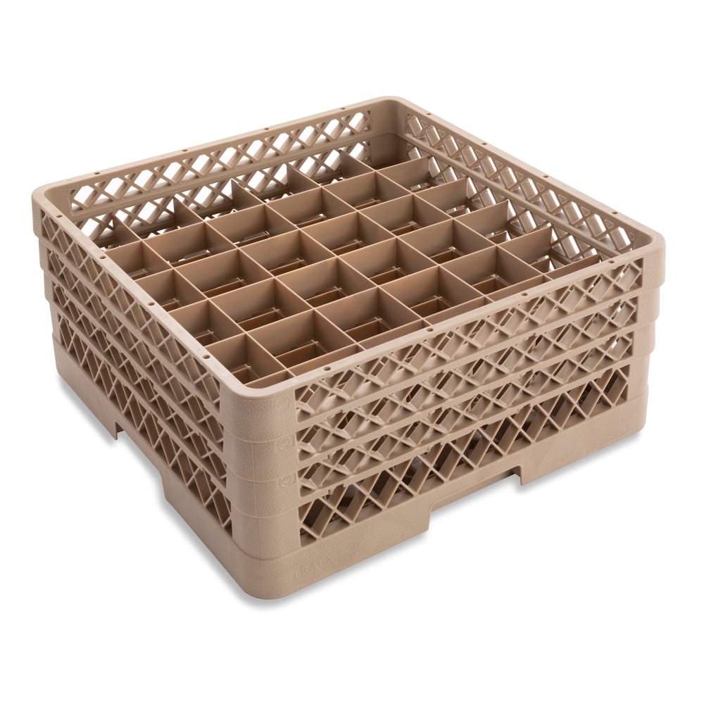 Vollrath TR7CCA Traex® Glass Rack w/ (36) Compartments - (3) Extenders, Beige