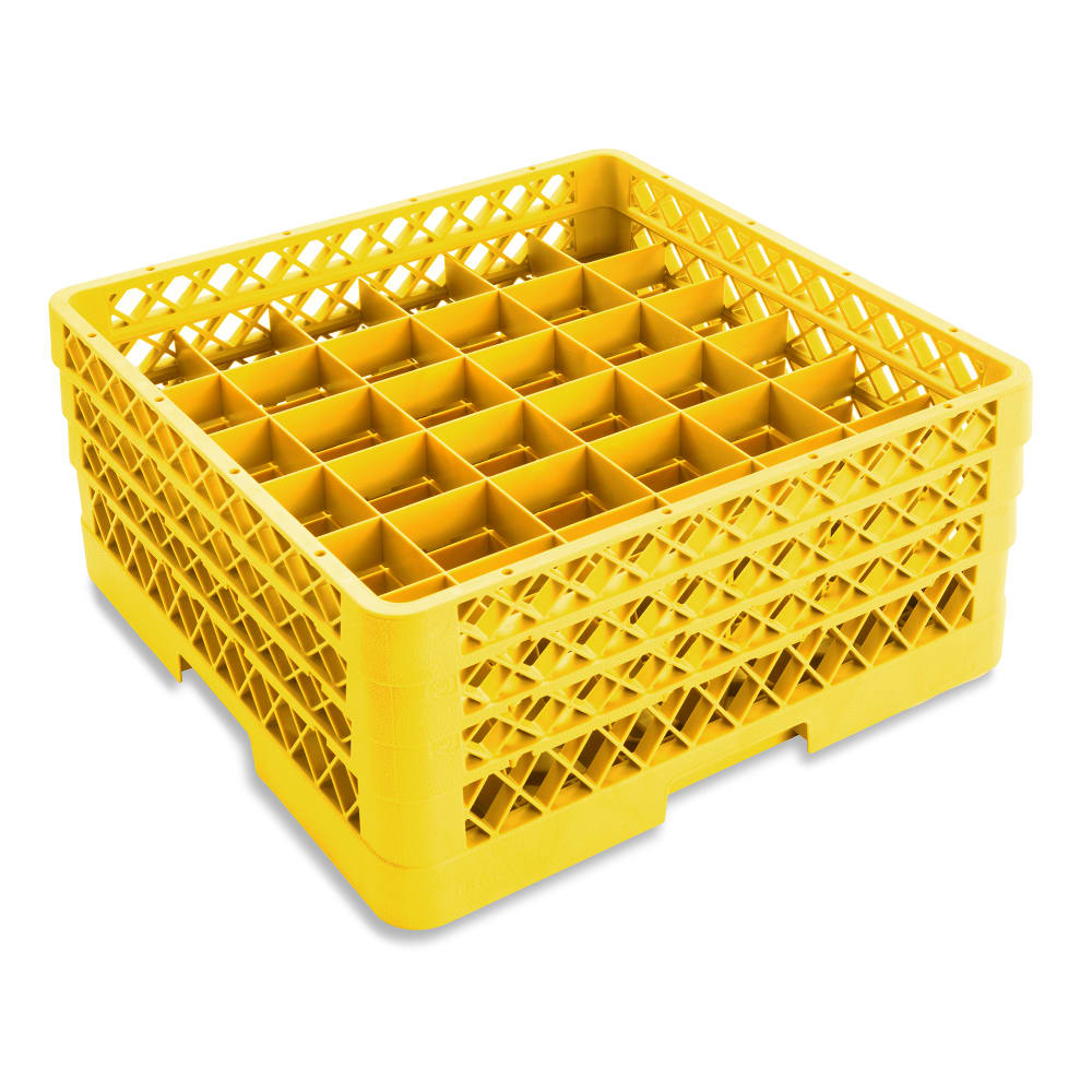 Vollrath TR7CCA Rack-Master Glass Rack w/ (36) Compartments - (3) Extenders, Yellow